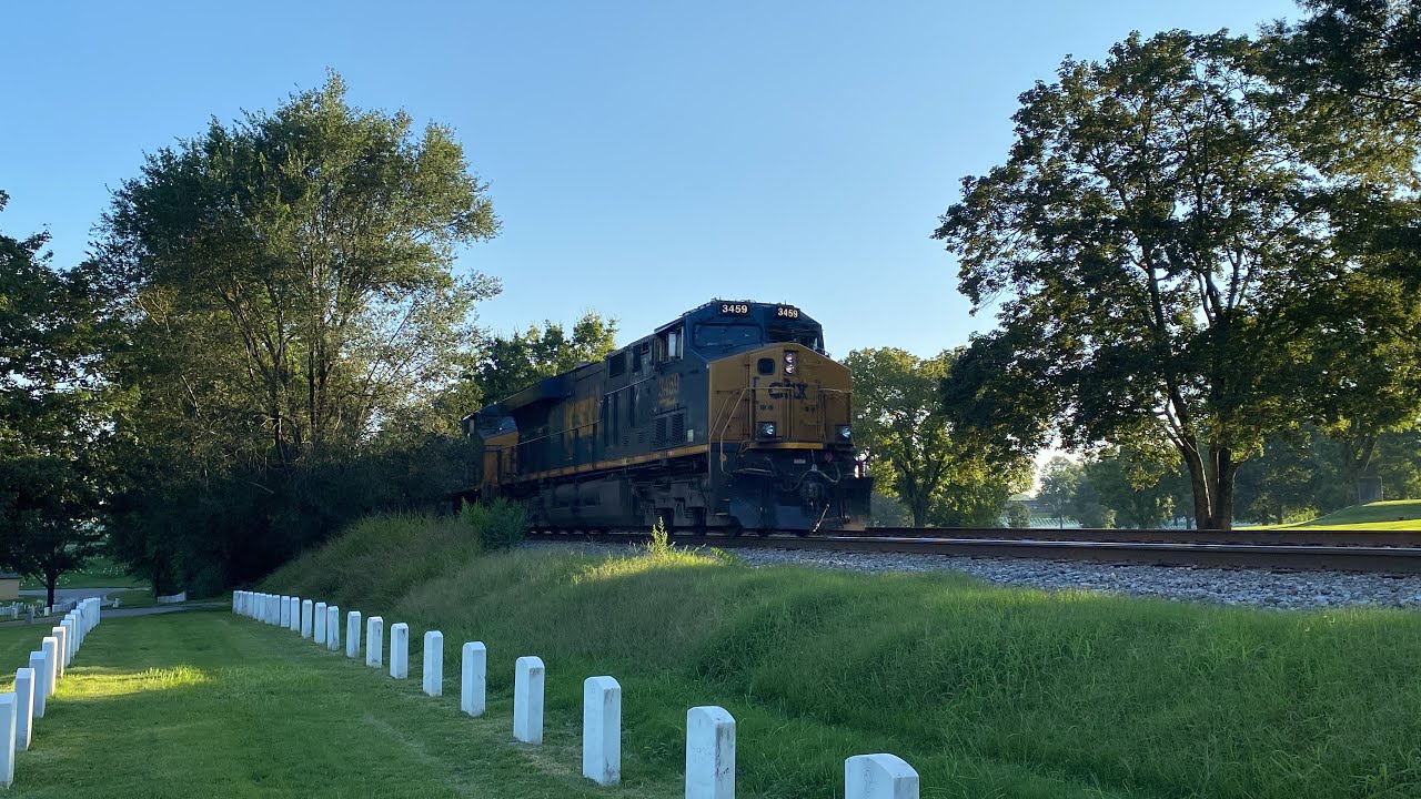 CSX M648 with a Dash 8 and CSX 3440 Trailing as a DPU!