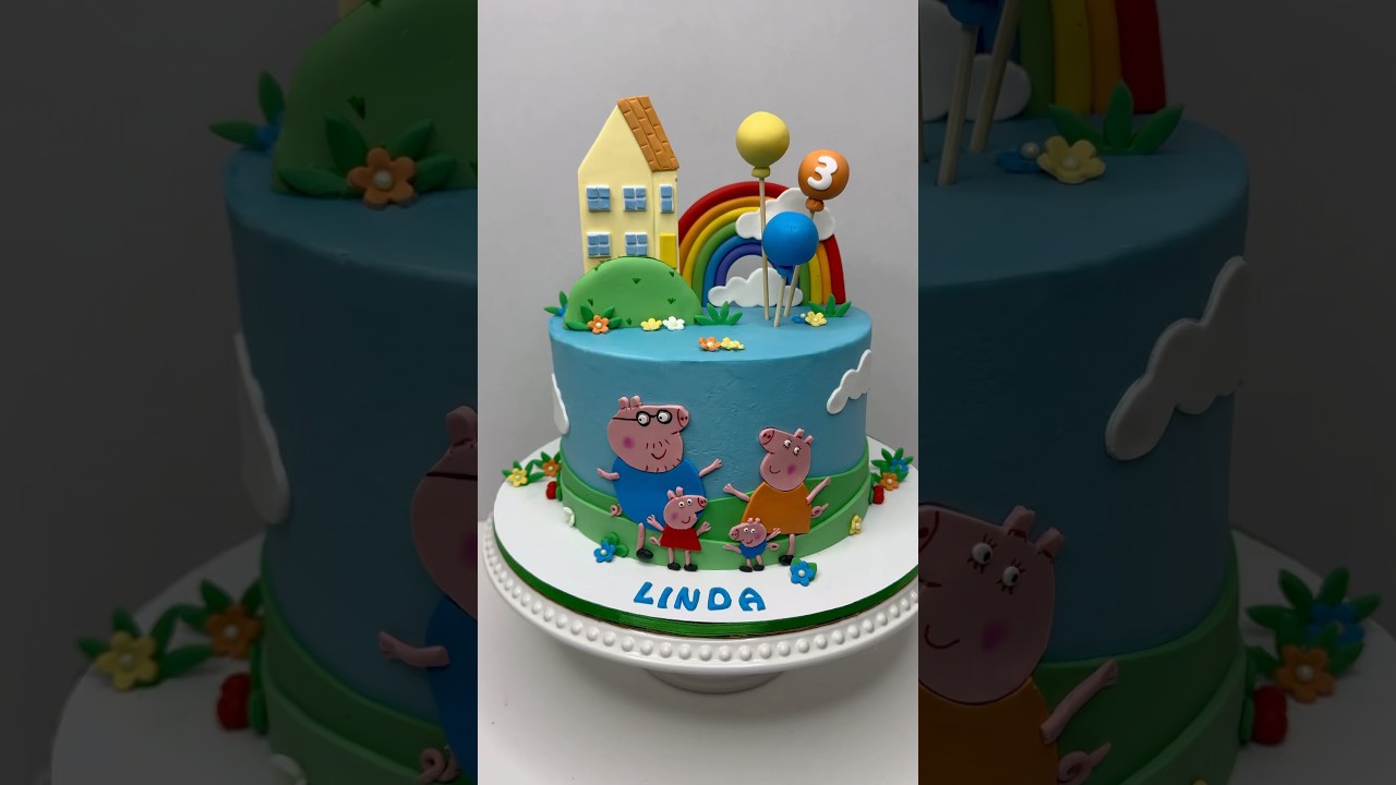 Peppa Pig Birthday Cake #ldwcakes #peppapig #peppapigcake #cake