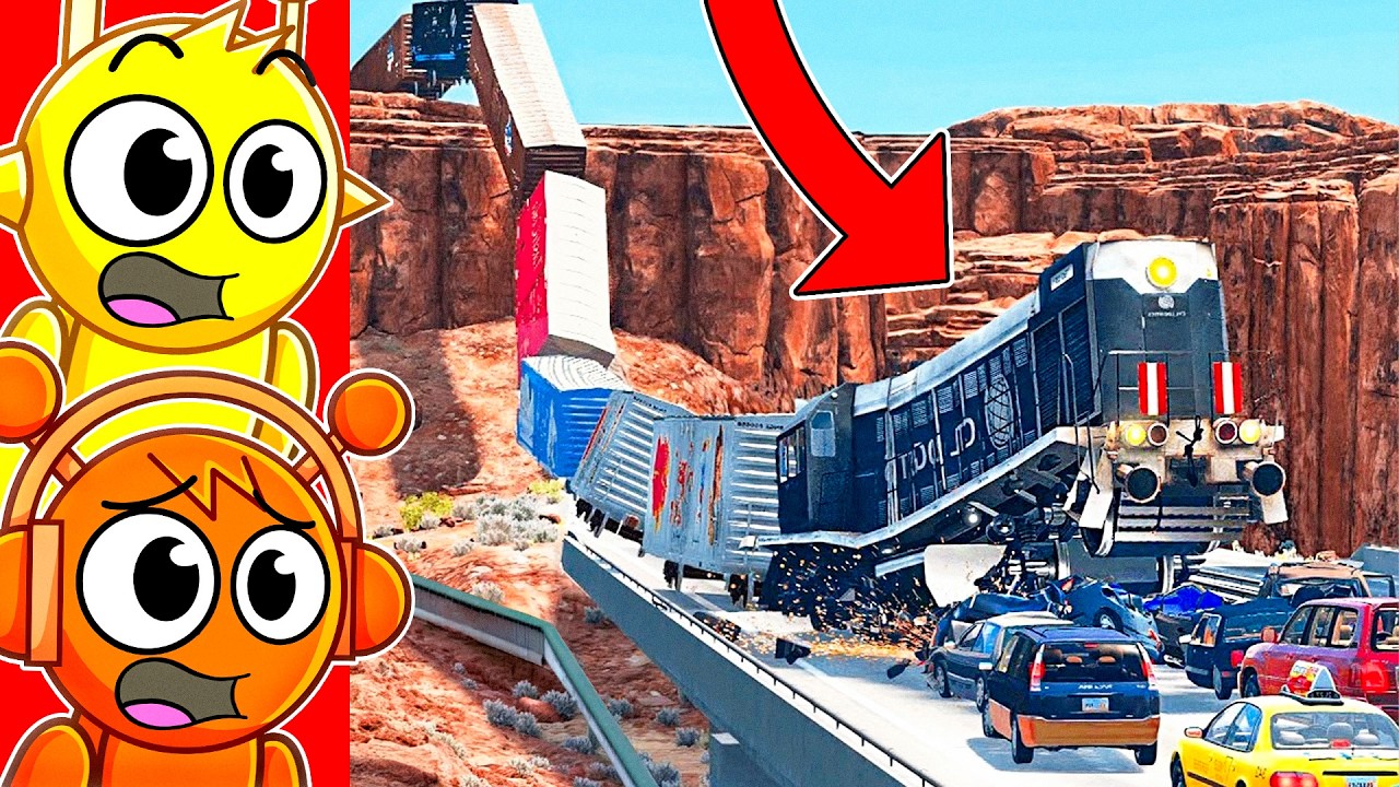Реакция на САМУЮ ЭПИЧНУЮ АВАРИЮ ПОЕЗДА И ПОПЫТКУ?! (BeamNG Drive)