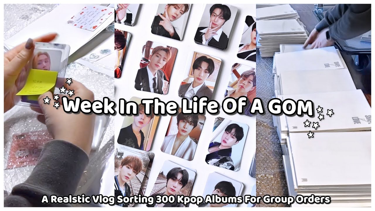 A *Realistic* Group Order Manager Vlog ✰ Unboxing and Sorting 300 Kpop Albums