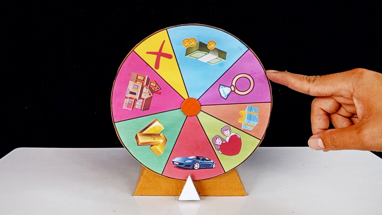 DIY Spinning Wheel Asset  from Cardboard | DIY วงล้อหมุนสมบัติจากลังกระดาษ