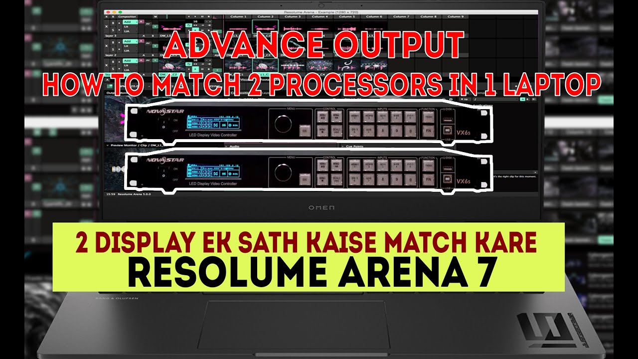 2 Processor Output Ek Sath Kaise kare | Resolume arena 7 #vjshravan