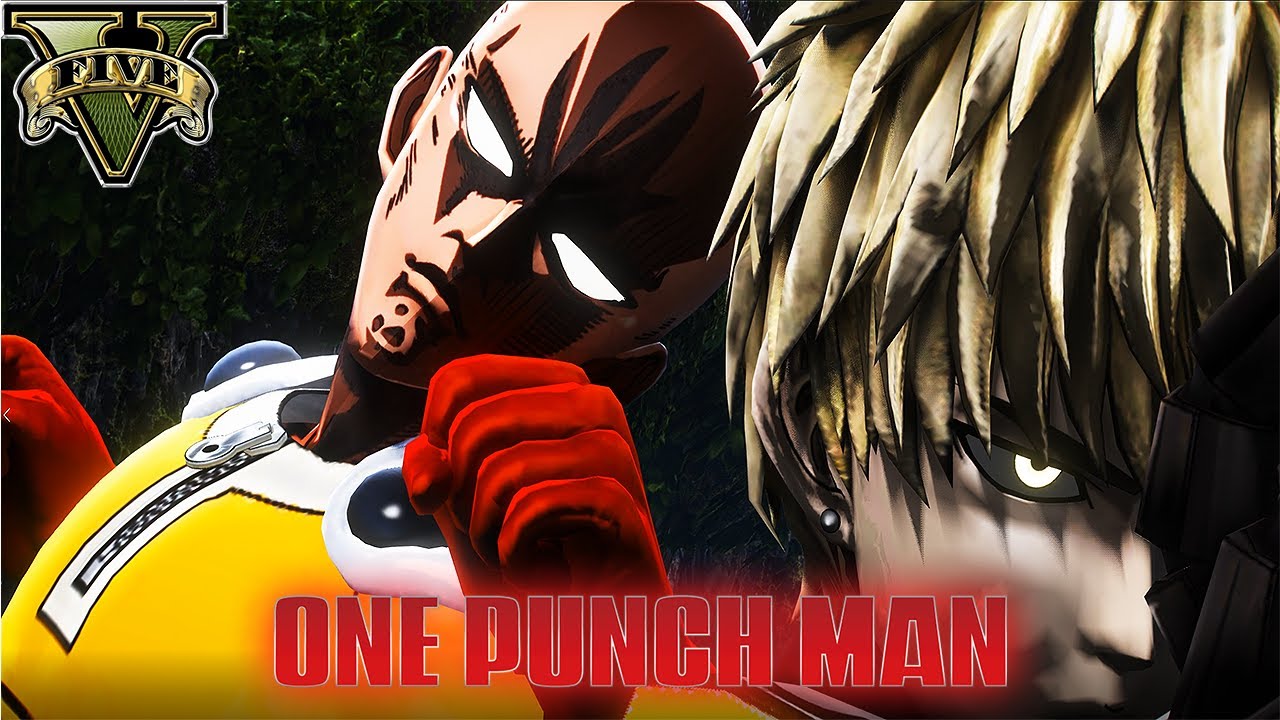 GTA 5 - Saitama vs Genos | Saitama Mod Remastered | One Punch Man | 4K