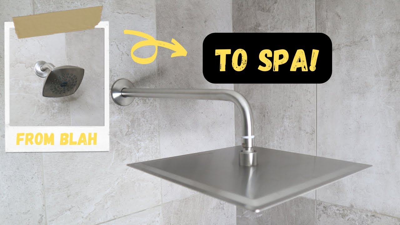 How to Change a Shower Head -  EASY DIY Rain Style Shower Upgrade