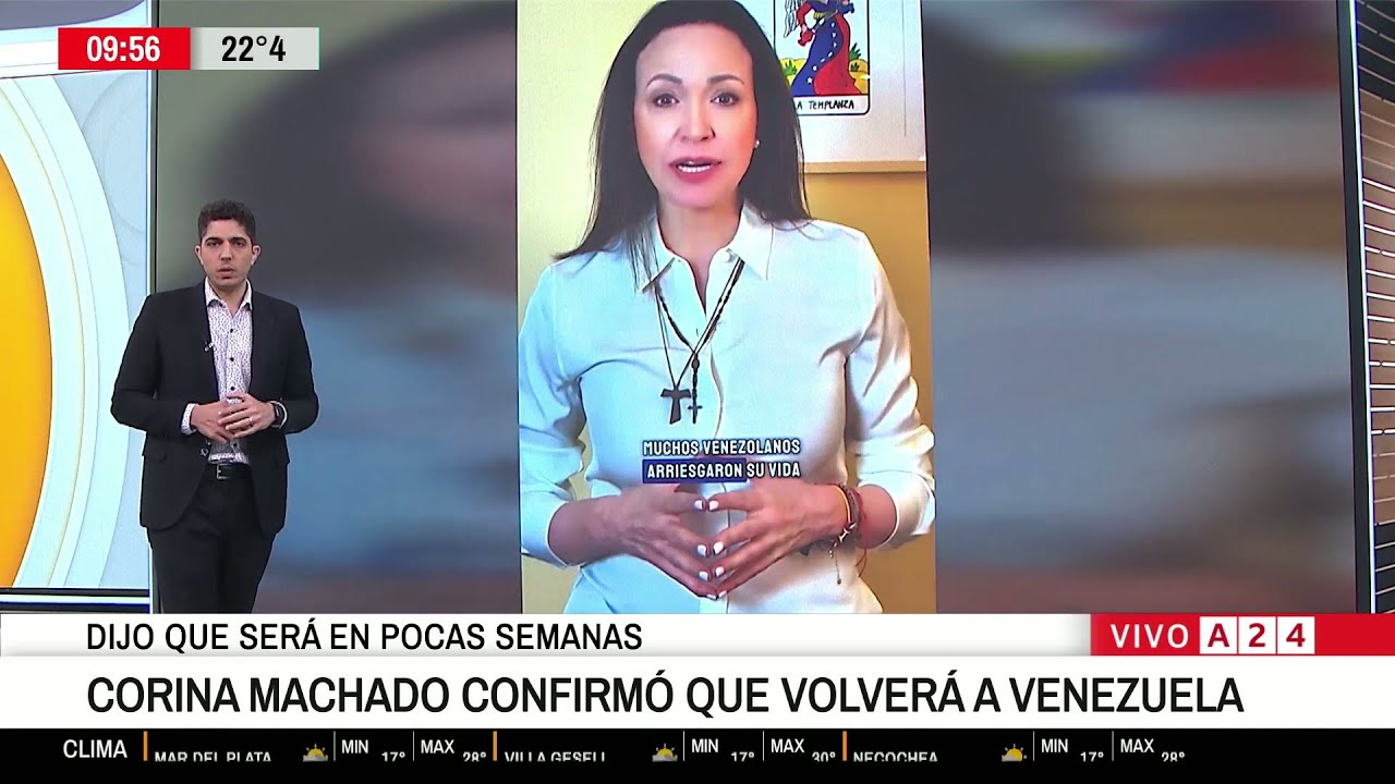 🌎MARÍA CORINA MACHADO CONFIRMÓ QUE REGRESARÁ A VENEZUELA
