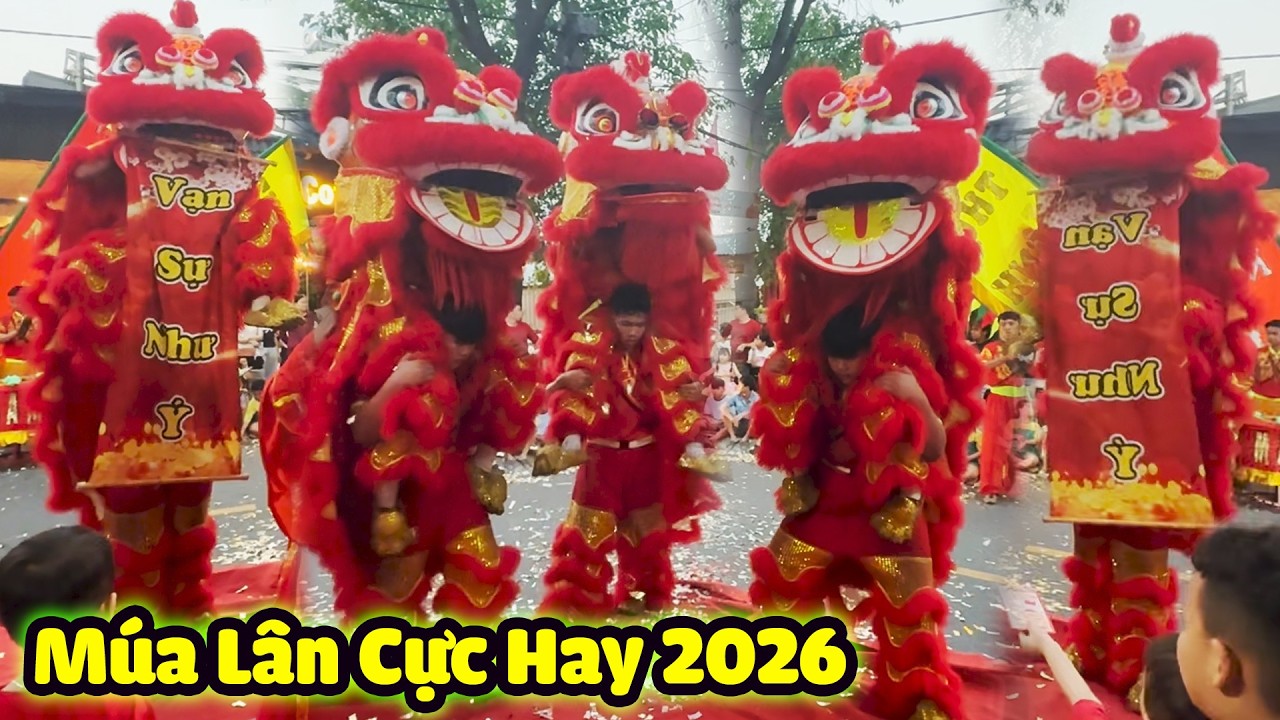 Múa Lân Sư Rồng 2026 LSR Nam Hoa Phan Thiết biểu diễn tại Bình Dương