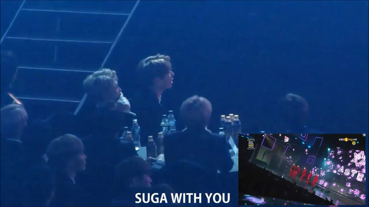 BTS reaction to ASTRO @ Seoul Music Awards 2017