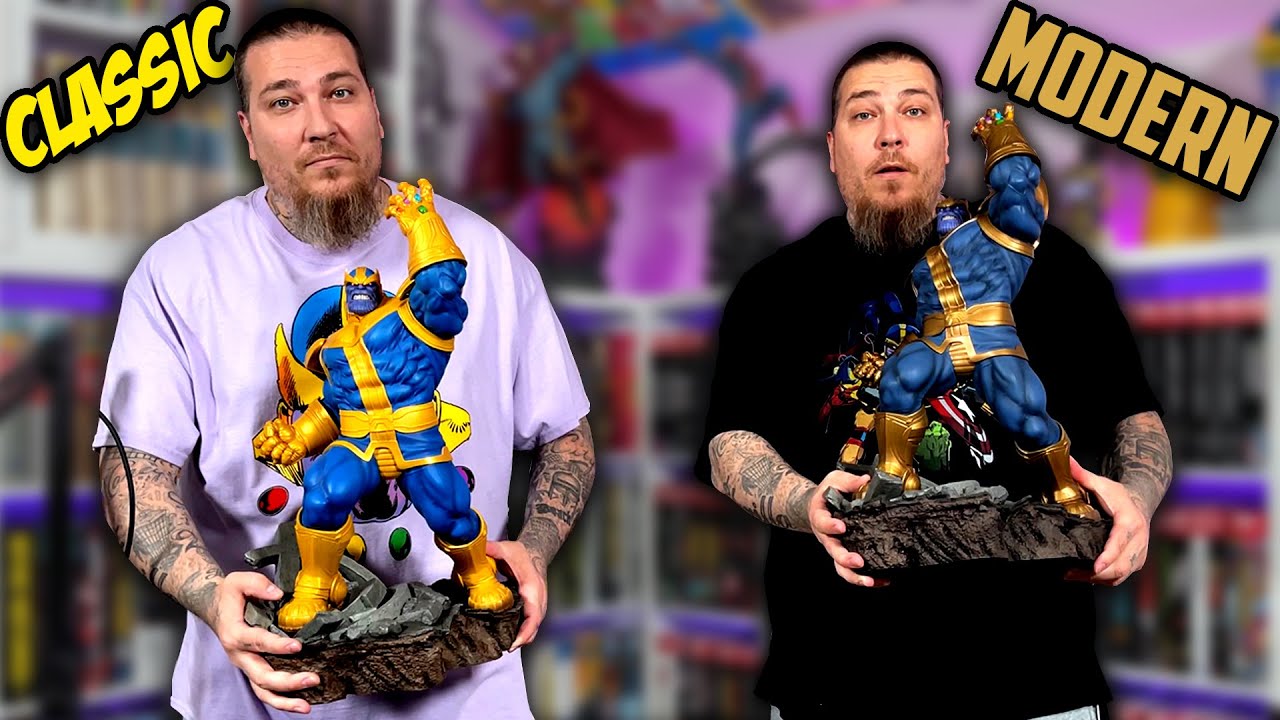 THANOS Classic & Modern Version Statue Unboxing & Review | SIDESHOW Avengers Assemble Line!