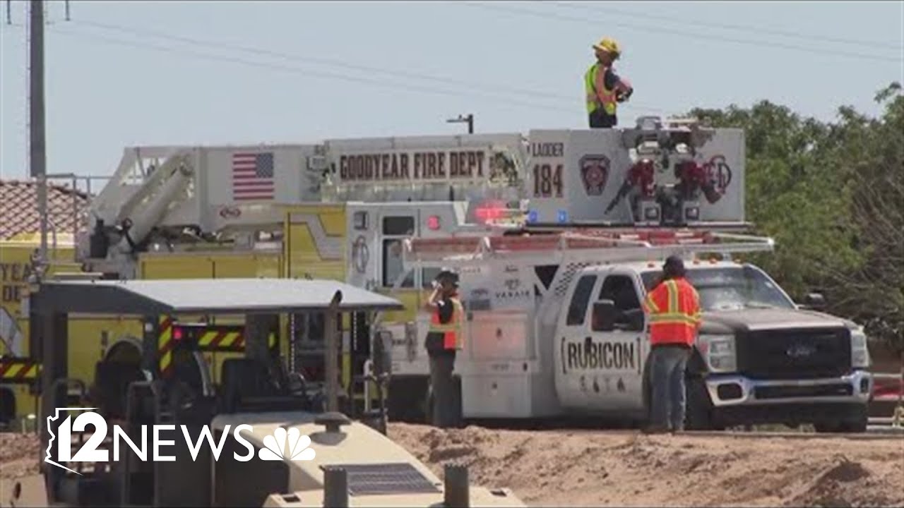 Construction worker dies trapped in trench, first responders working to recover body