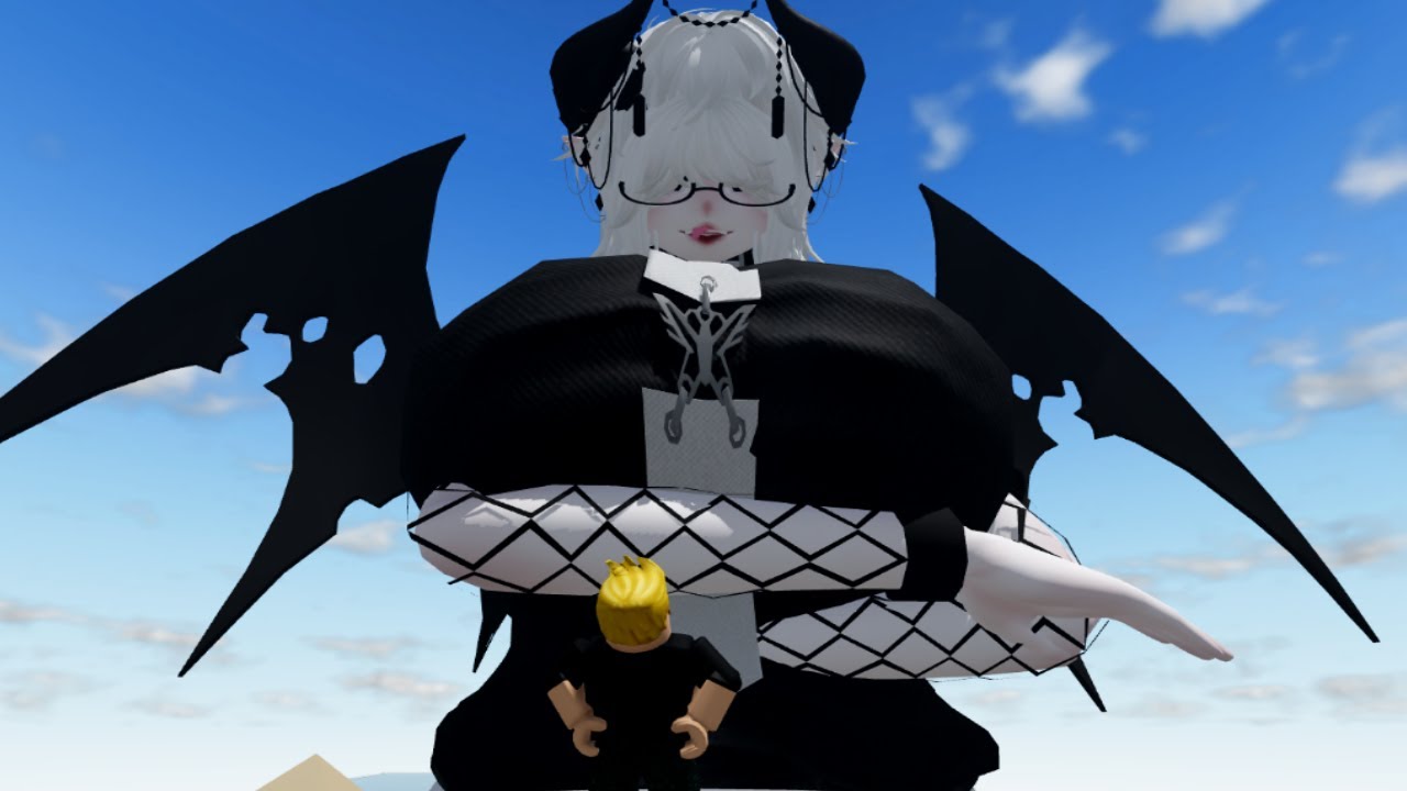 GIANTESS Demon GIRL BOOBA CRUSH - ROBLOX