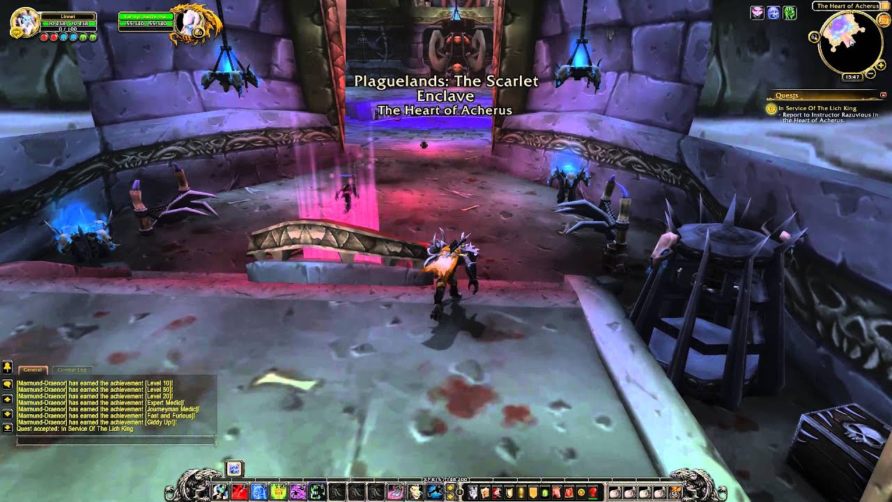 In Service Of The Lich King Quest Playthrough - Plaguelands The Scarlet Enclave