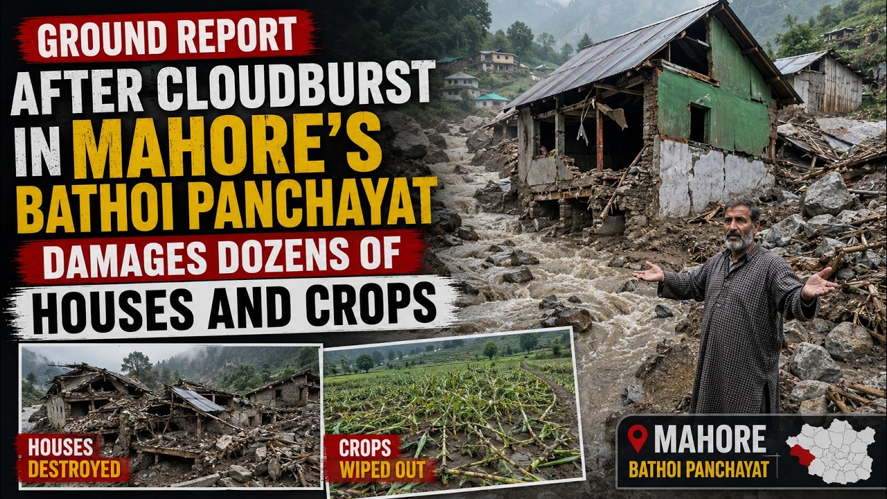 Ground Report after Cloudburst in Mahore&rsquo;s Bathoi Panchayat Damages Dozens of Houses and Crops