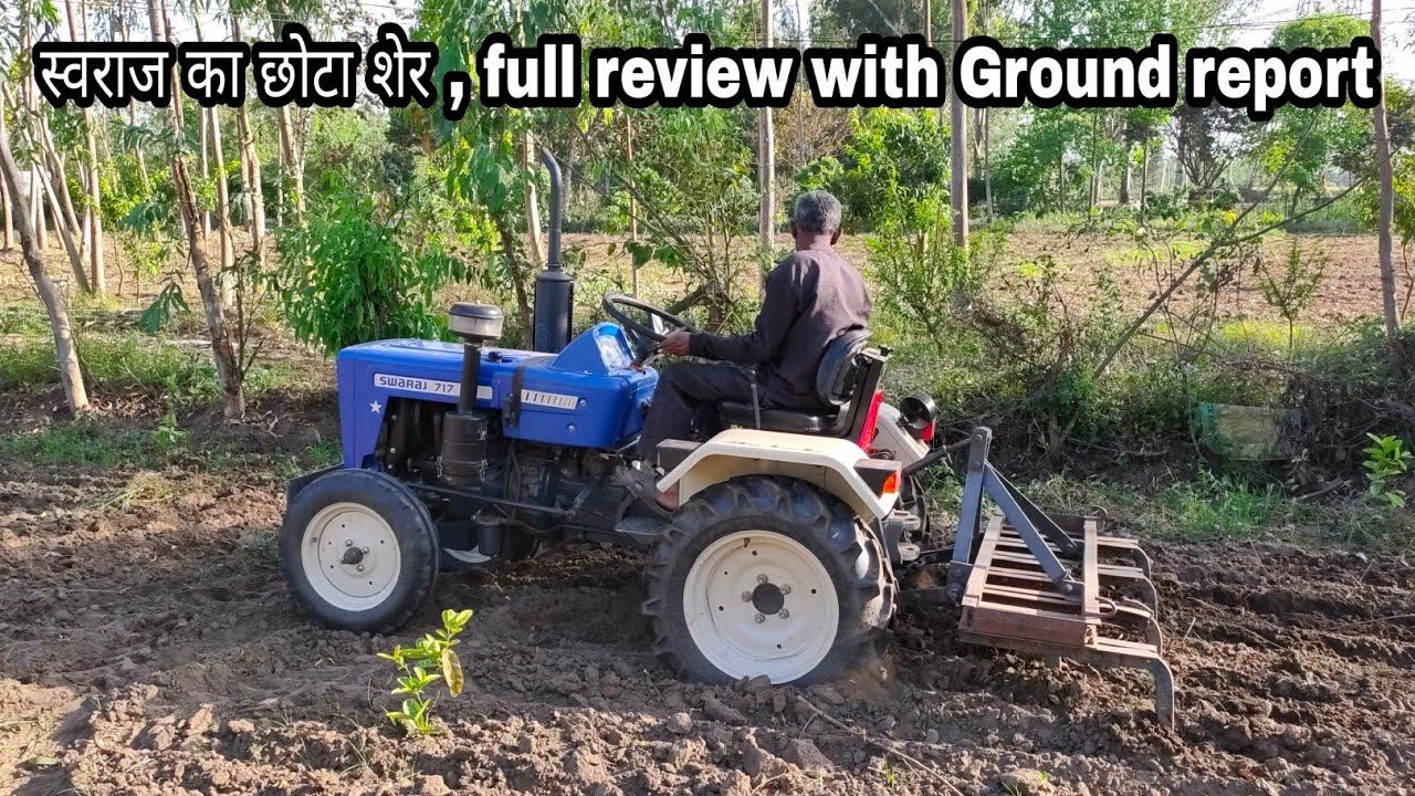 Swaraj 717 on 7 long tine cultivator, and full review 2021