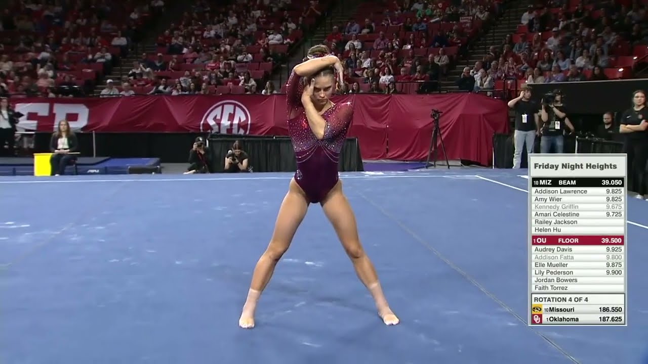 Jordan Bowers Near-Perfect 9.975 Floor Oklahoma vs Missouri 1-17-25