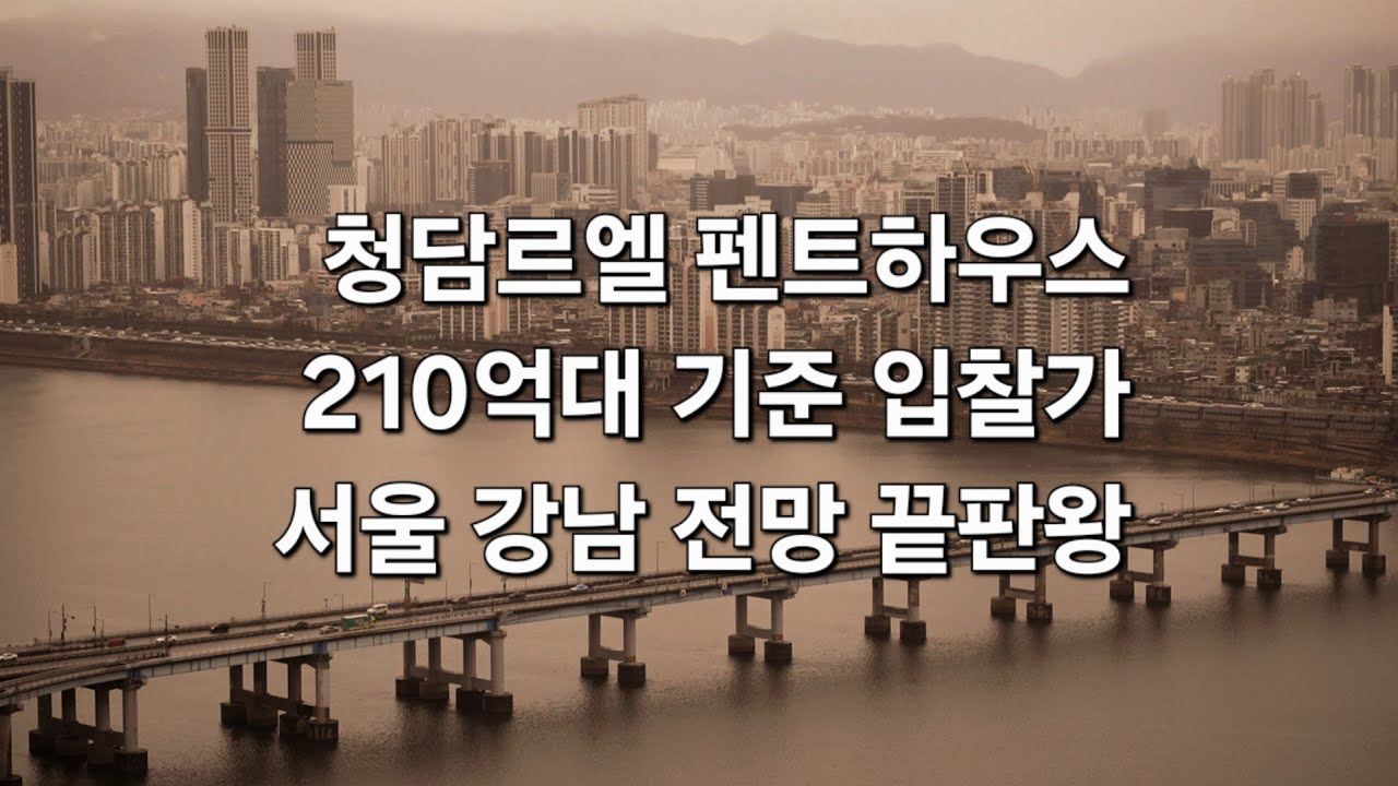 청담르엘 펜트하우스 210억 넘는 입찰가