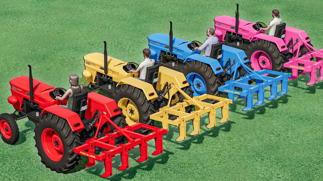 Work with Colors - CULTIVATING with Mini TRACTORS - Farming Simulator 22