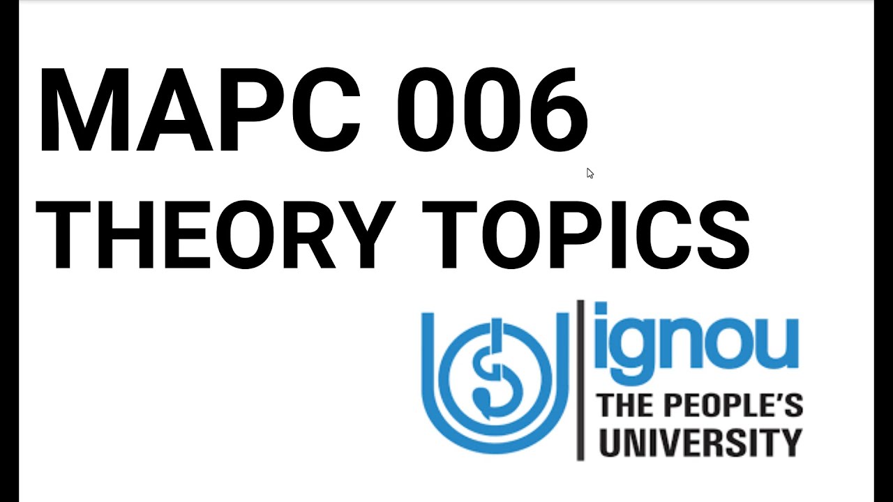 Important THEORY topics(mpc 006) // PART I