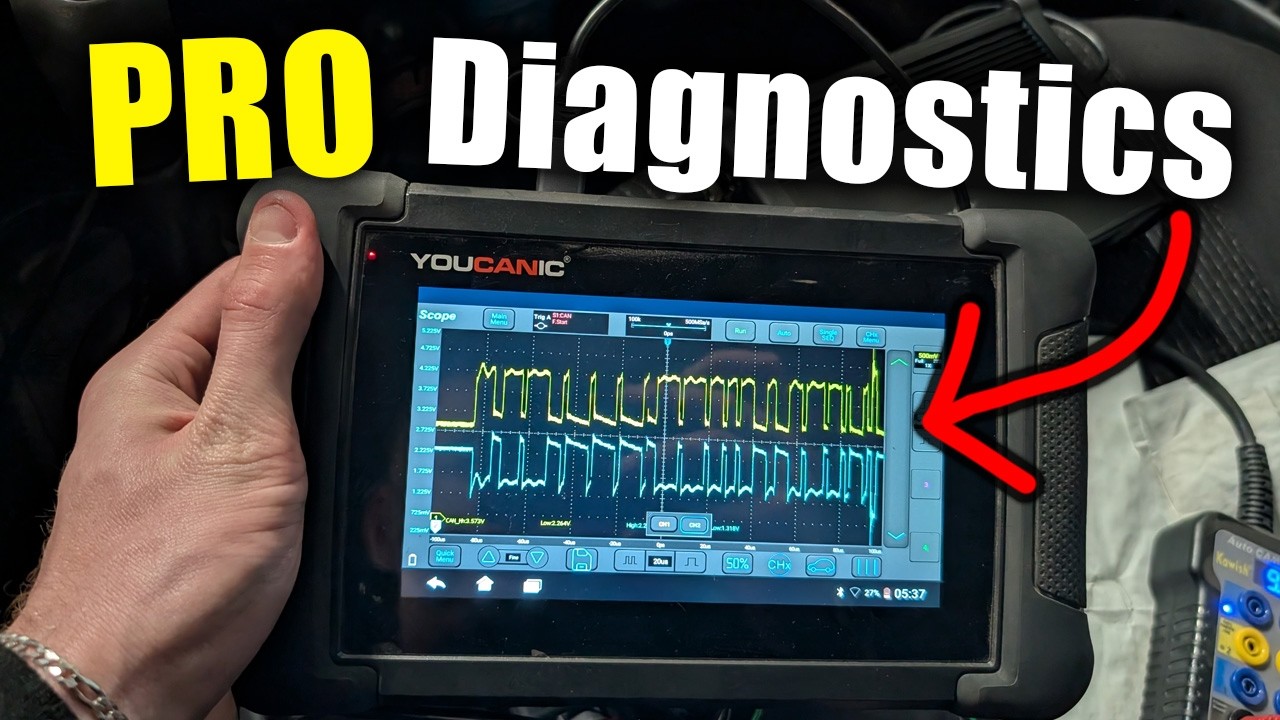 Осциллограф внутри сканера OBD2 | Обзор диагностического комплекта Youcanic