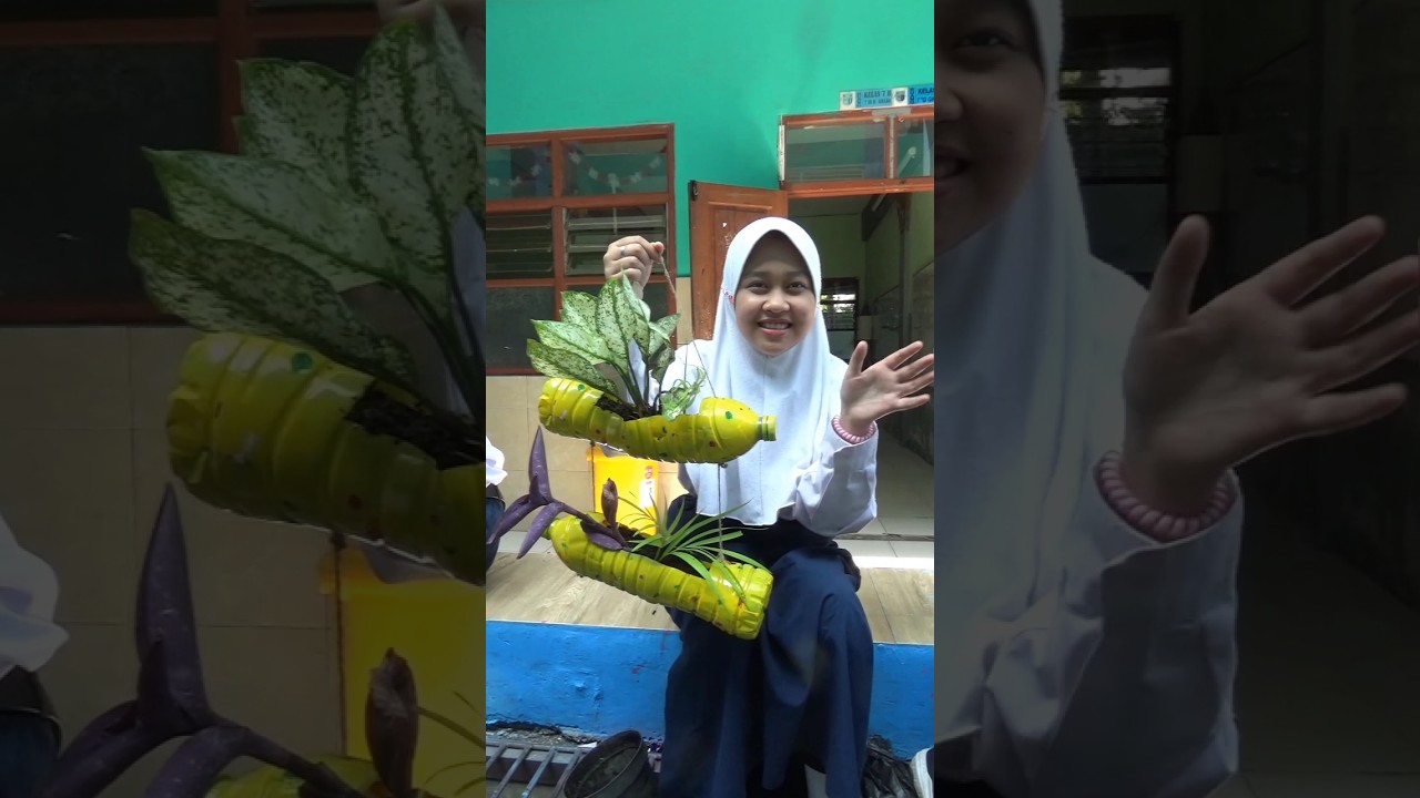 Pot Bunga Dari Botol Plastik