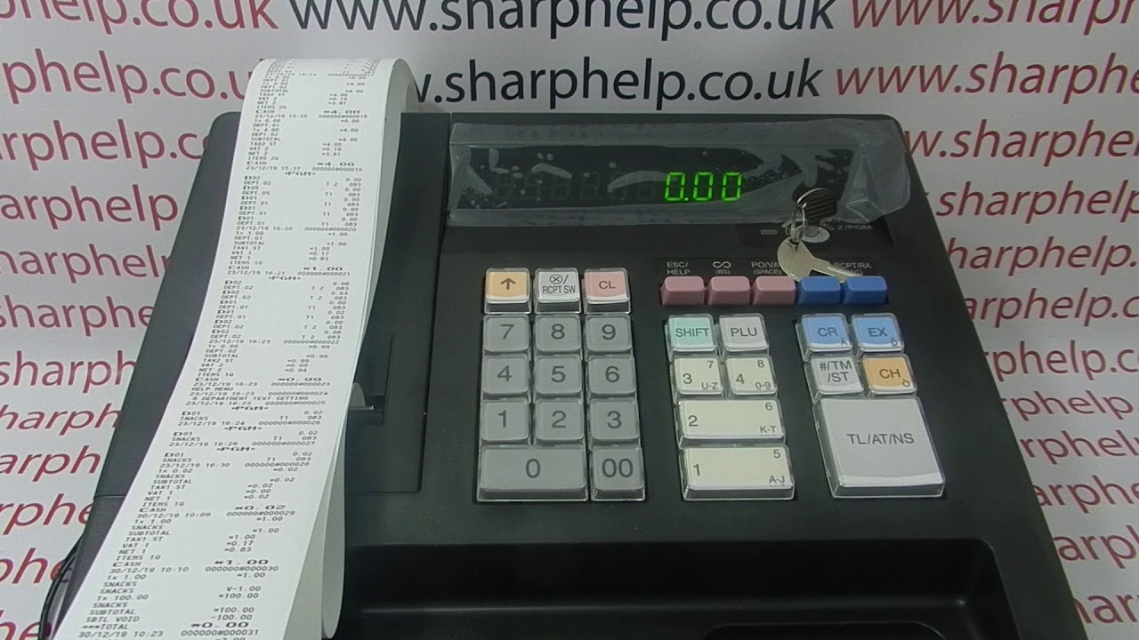 How To Print Out Reset The Electronic Journal EJ report Sharp XE-A137 / XEA137 / XE-A147 / XEA147