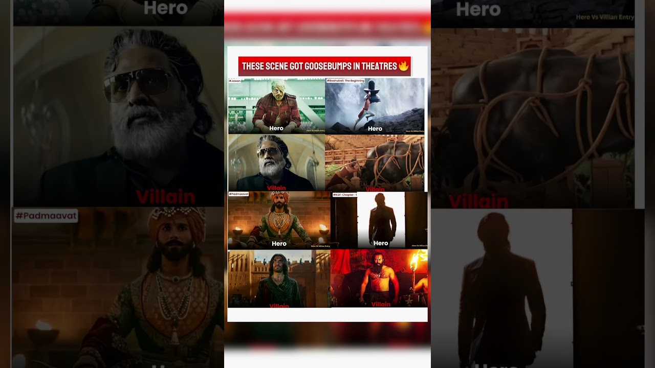 Hero vs Villain Entries That Shook Theatres 🔥 Goosebumps Guaranteed #HeroVsVillain #GoosebumpsScene