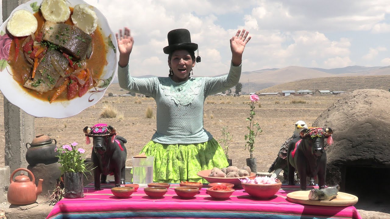 SUDADO DE PESCADO A LEÑA COCINANDO EN EL CAMPO AL AIRE LIBRE - CHOLITA JULIA