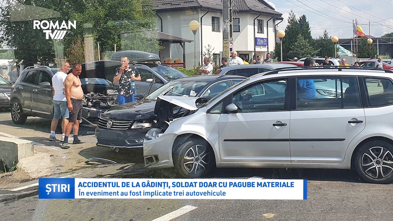 Accidentul de azi din Gâdinți, surprins în direct de camera video