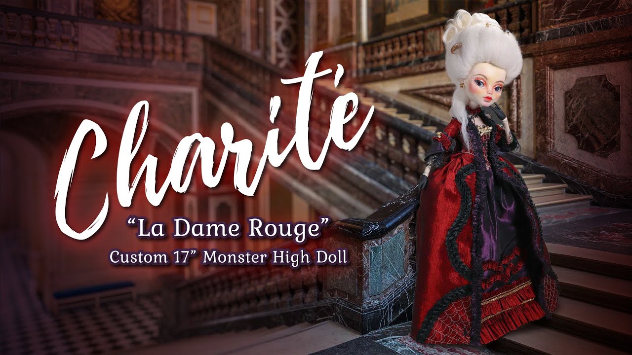 Charité «La Dame Rouge» — демон рококо XVIII века | OOAK 17 в Monster High | Индивидуальная перек...