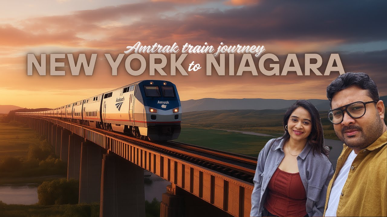 প্রথম ট্রেন যাত্রা in USA | New york to Niagara falls by Train ! Amtrak Coach Experience Part 1
