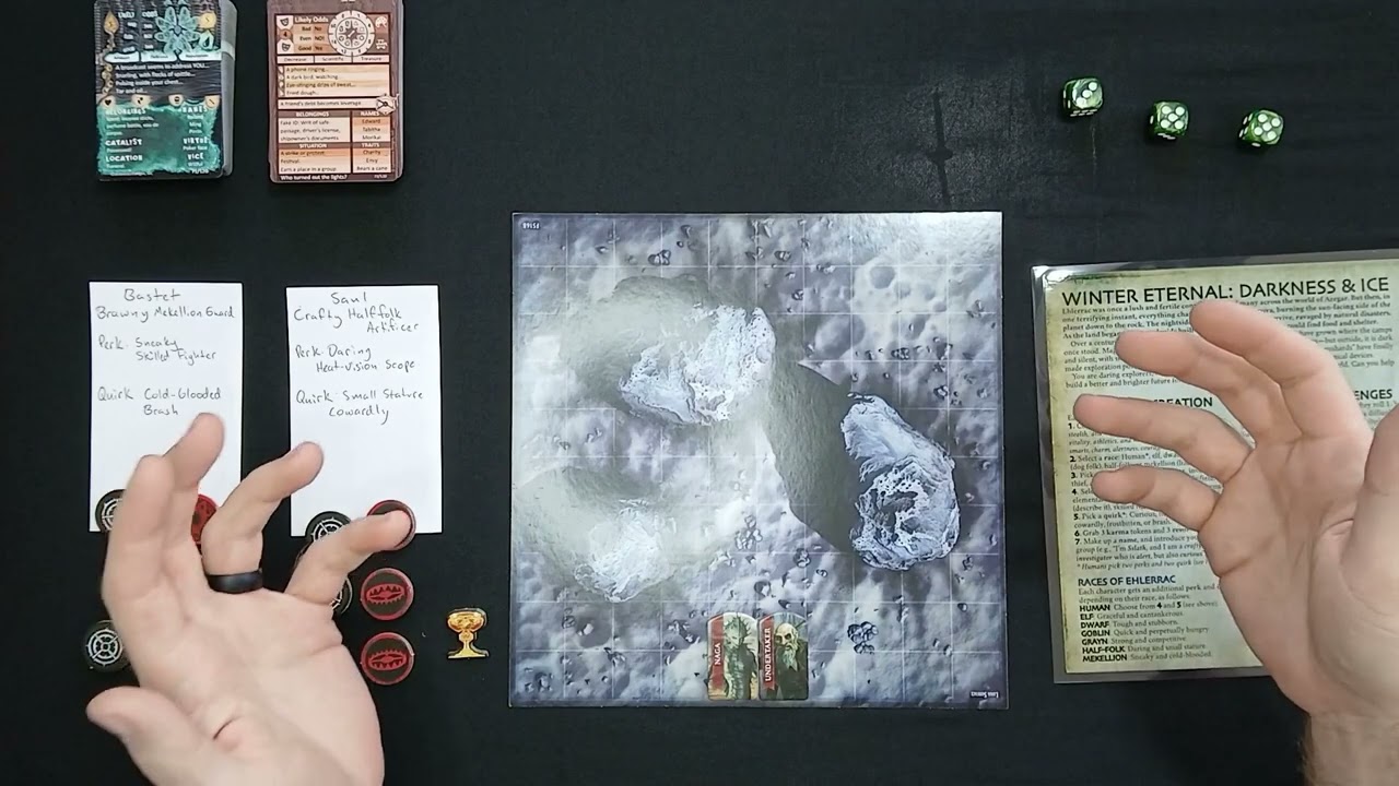 Winter Eternal: Darkness and Ice Solo Actual Play One-Off; Tricube Tales One-Page Micro RPG Solo!