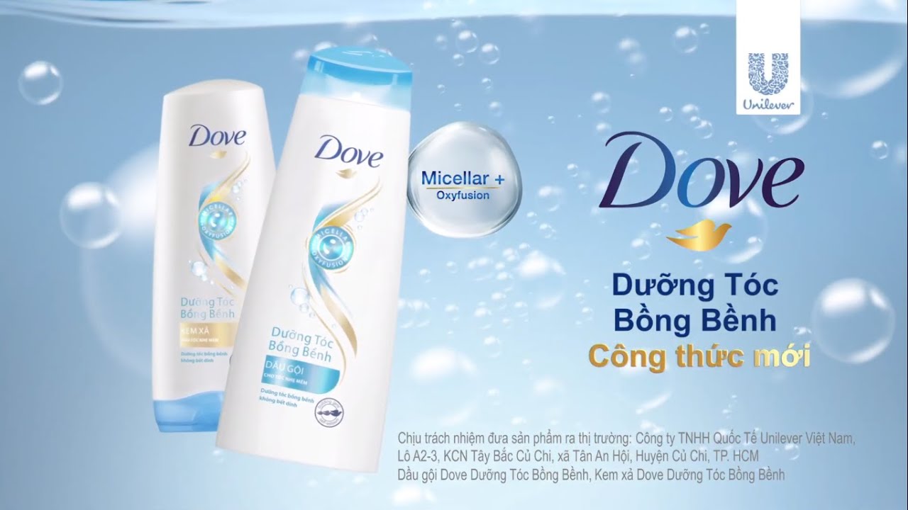 Dove dưỡng tóc bồng bềnh hơn đến 95%