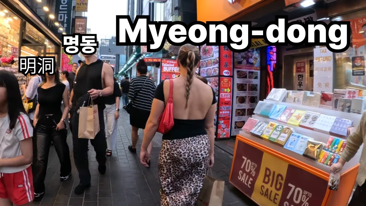 Ep491👉 Exploring the streets of Myeongdong on the weekend | Seoul Walking Tour | 명동 [4K Ultra-Wide