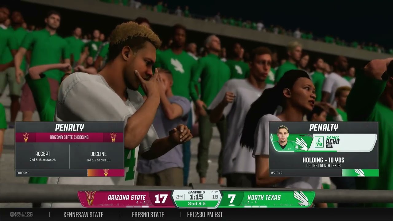 College Football 26 6-6 North Texas vs 6-6 Arizona State Scooter's Bowl Year 2