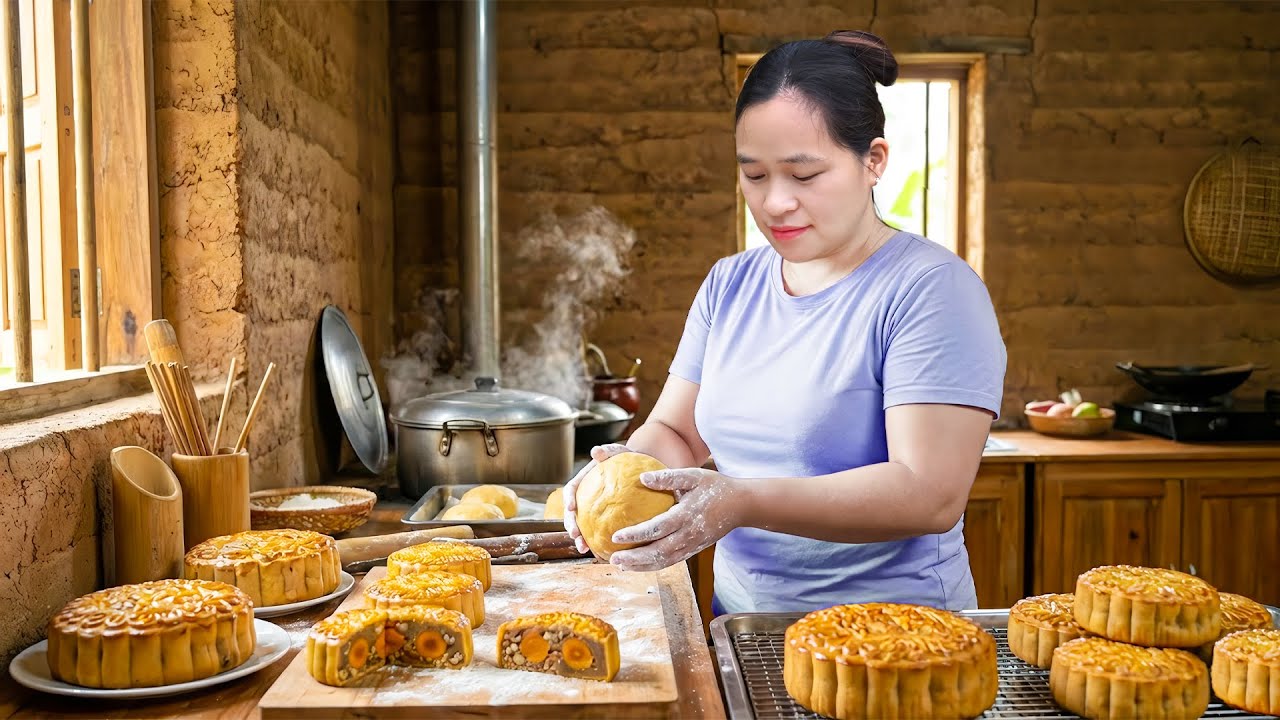 特別な道具なし🌕シンプルな材料で作る手作り月餅🥮