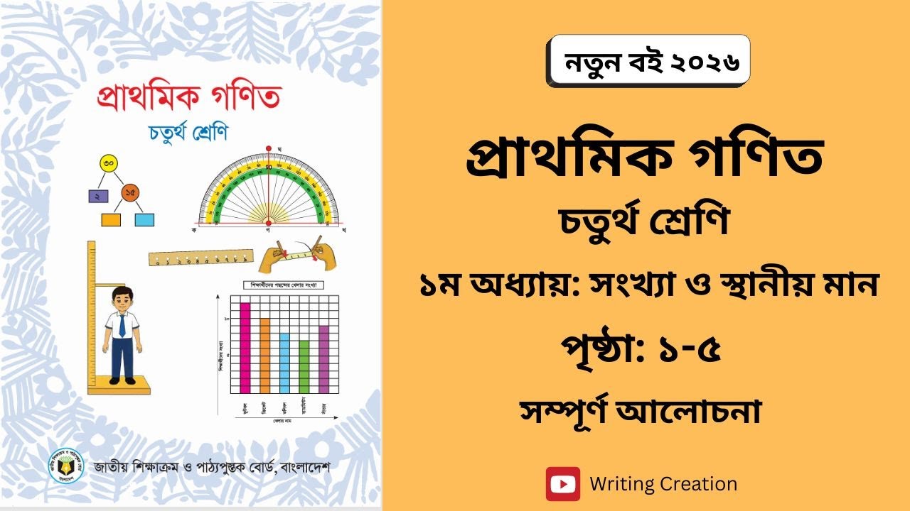 Class 4 math। Chapter 1 page 1-5। ৪র্থ শ্রেণি গণিত। ১ম অধ্যায় পৃষ্ঠা ১-৫ সম্পূর্ণ আলোচনা
