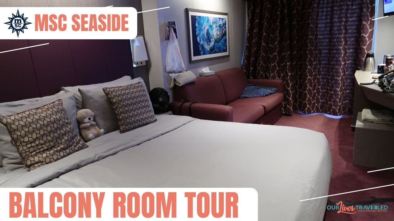 Detailed Balcony Cabin Tour - Cruising on MSC SEASIDE!!