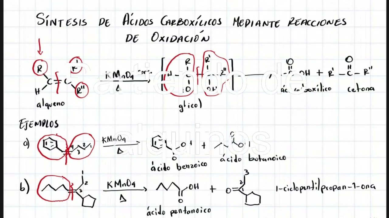 Síntesis de ácidos carbaxílicos utilizando reacciones de oxidación