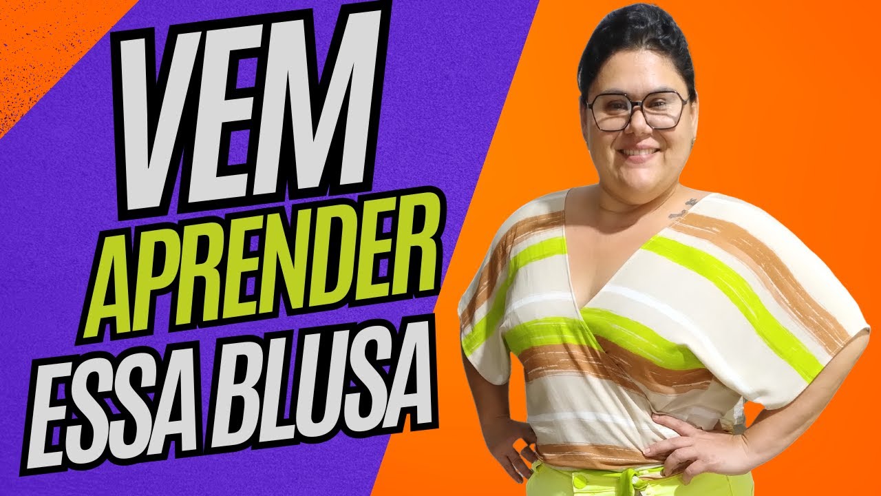 COMO FAZER UMA BLUSA TRANSPASSADA -  PASSO A PASSO - COSTURA PARA INICIANTES