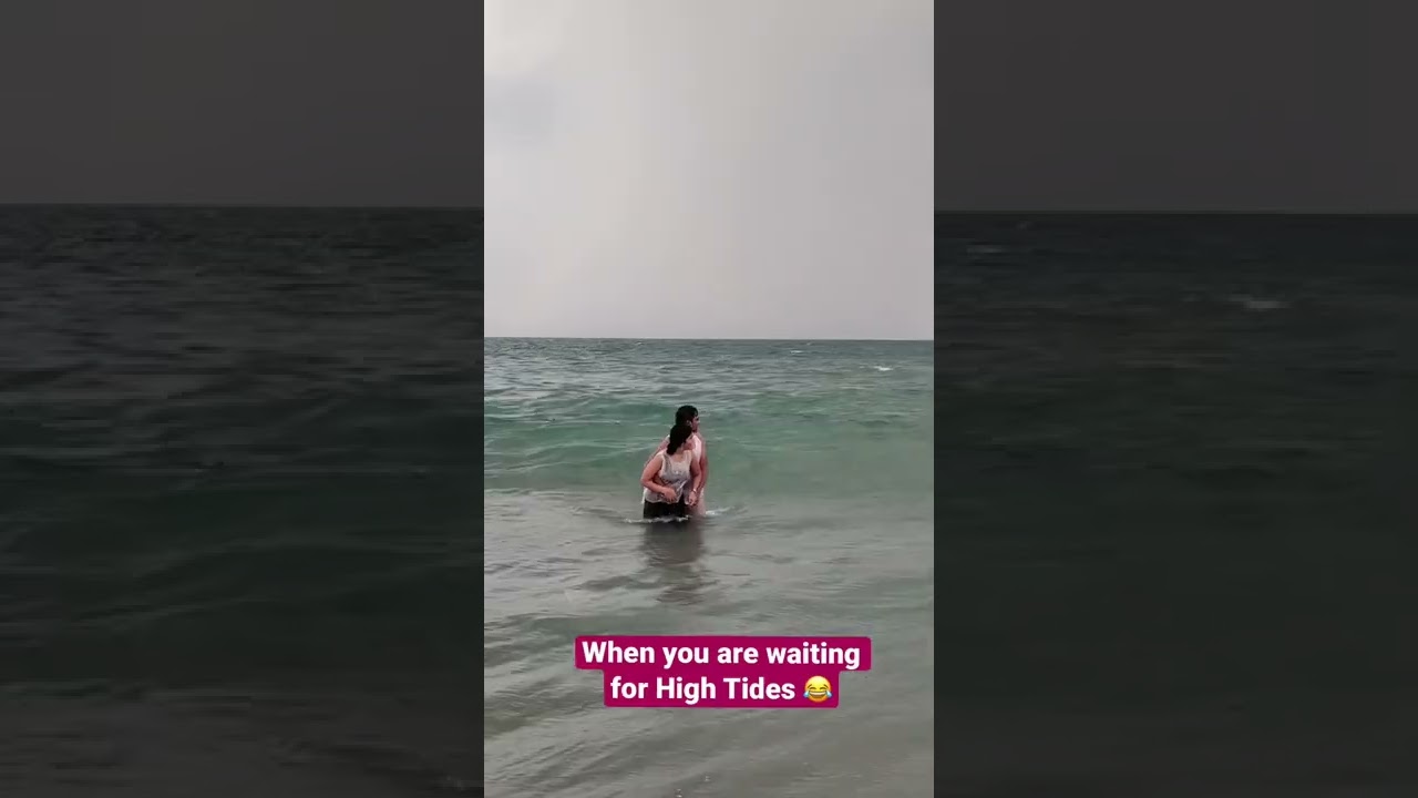 High Tides Hit Us | FIRST Beach Experience #youtubeshorts #beach