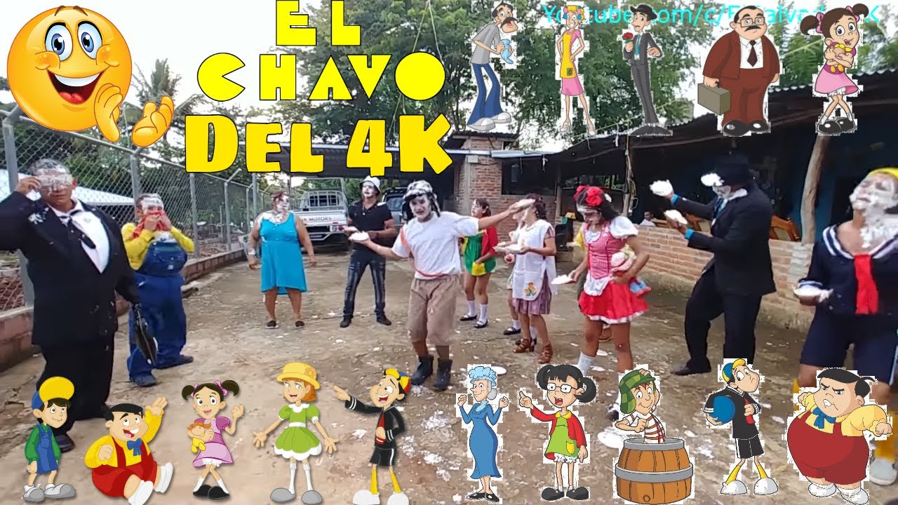 Capitulo 4: DIVERTIDISIMA guerra de pastelazos🤣 Que bonita vecindad del Chavo del 4K