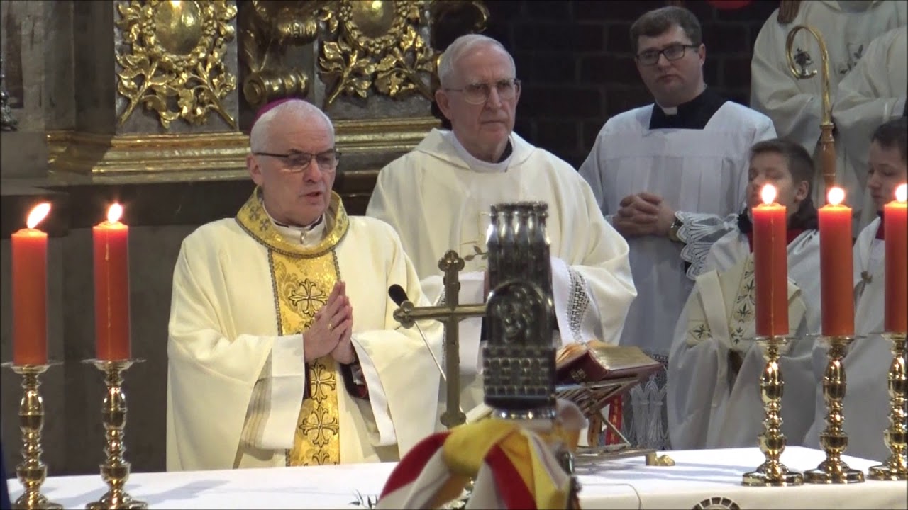 Fragmenty mszy św. w grudz. Farze z okazji 100 rocznicy powrotu Grudziądza do Macierzy - 23.01.2020