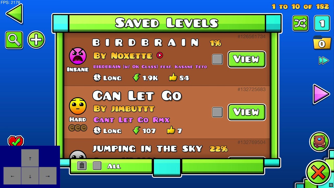 playing geometry dash