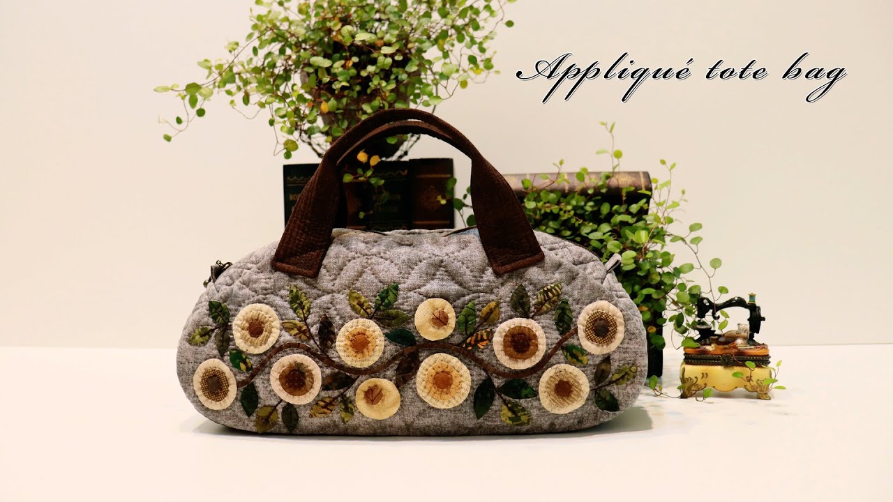 Quilted Applique Ttote Bag / Hand Quilt /바게트 아플리케 퀼트 가방 만들기