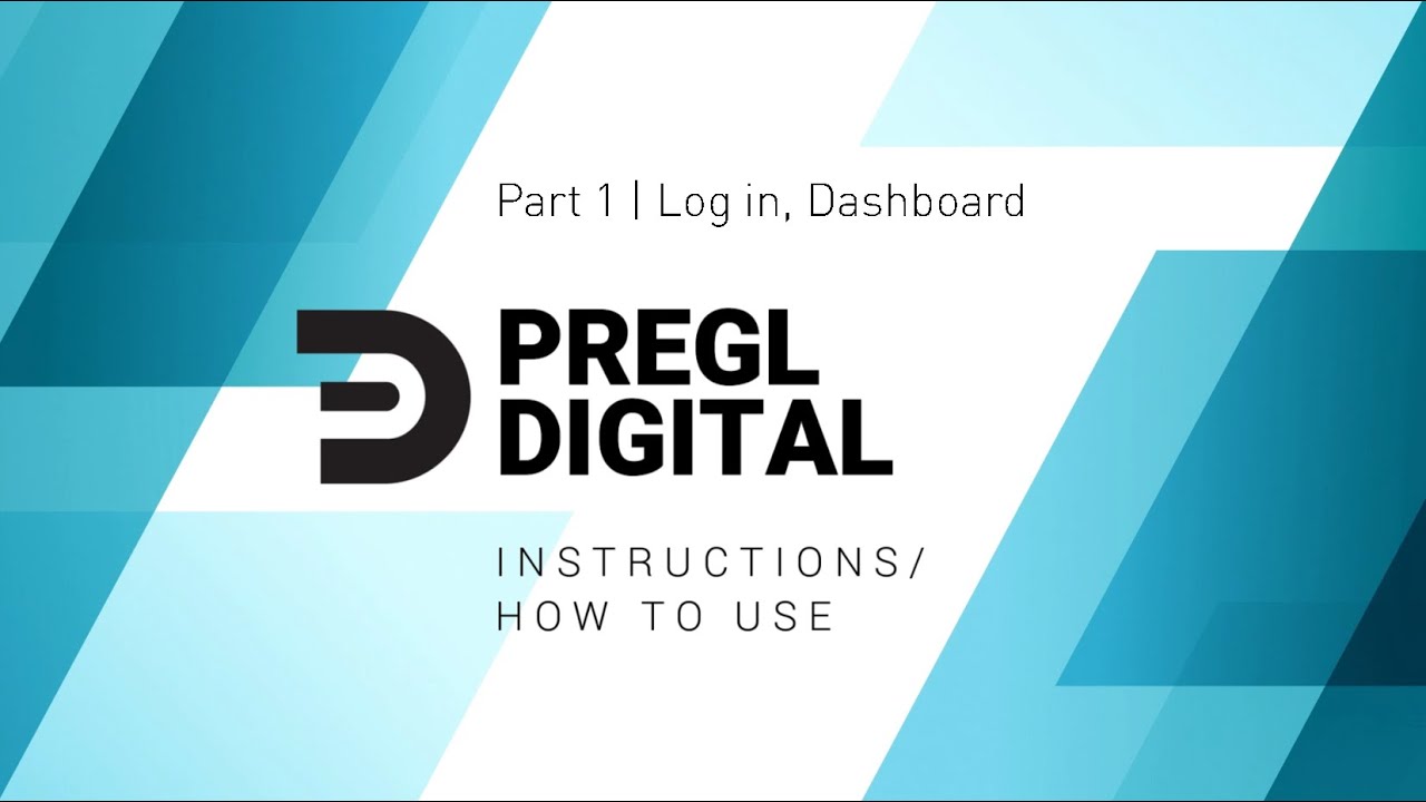 Pregl Digital | How to use | Part 1 | Log in, Dashboard, Stock & Material Management