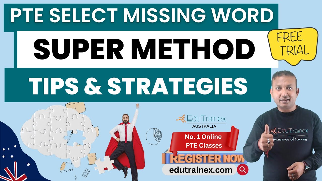 PTE Listening Select Missing Words - Tips and Strategies | Super Method | Edutrainex #Listening #Tip