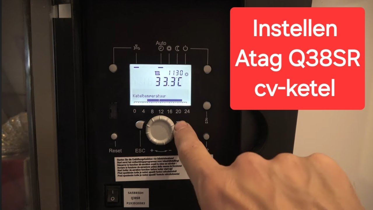 Instellen Atag Q38SR cv-ketel..