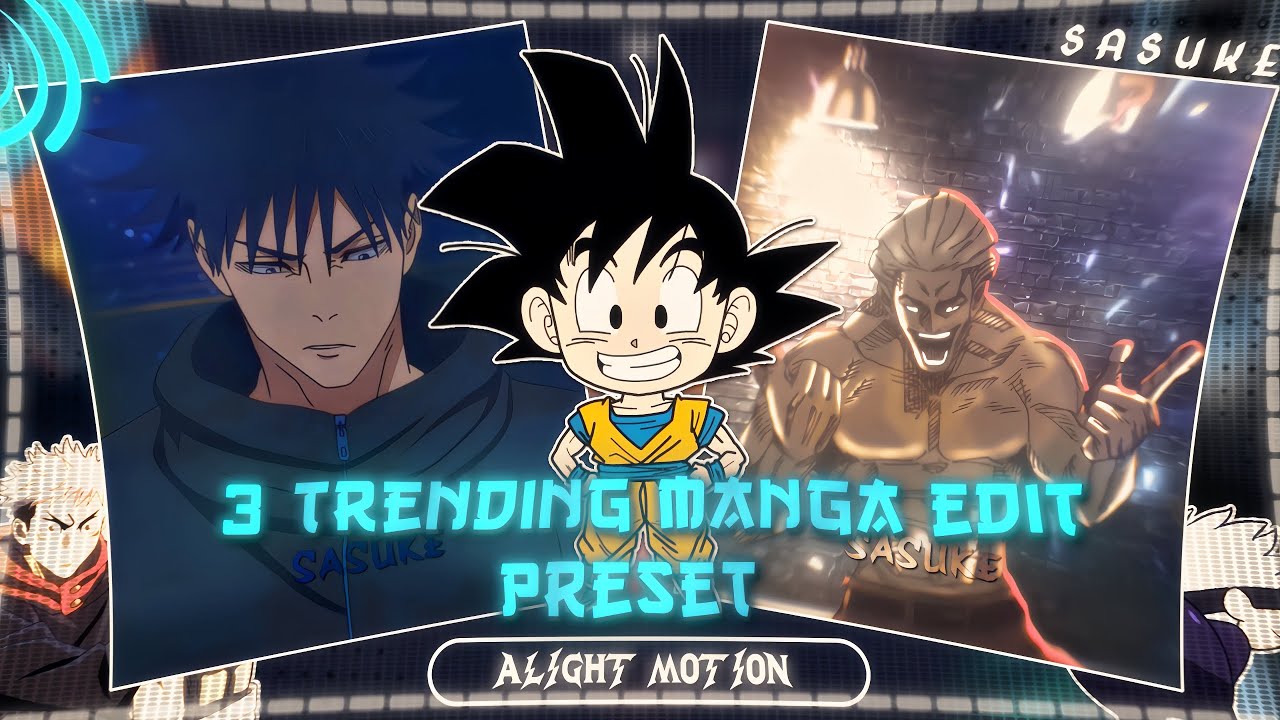 +3 trending Manga edit presets [XML and Audio+qr] |[Alightmotion]