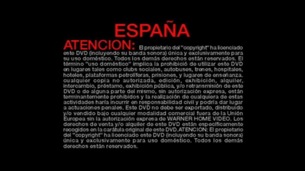 International Voices Pronounce (Warner Home Video Warnings) (Speak Selection) (Part 1)