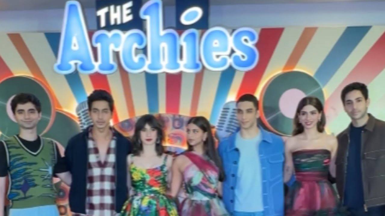 Suhana Khan & Khushi Kapoor with Starcast of Team The Archie’s Promoting Their Movie😍❤️