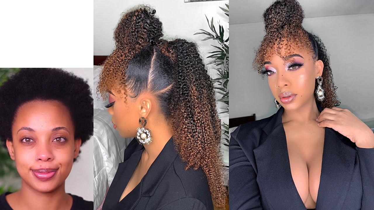 Easy SLEEK FAUX HAWK On Short 4c Hair! - ft Curlscurls